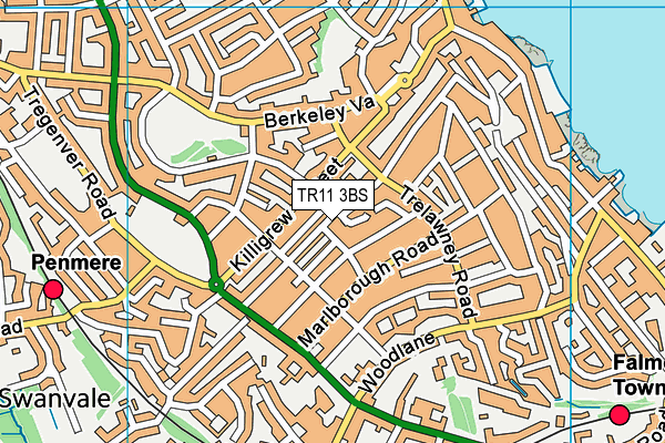 TR11 3BS map - OS VectorMap District (Ordnance Survey)