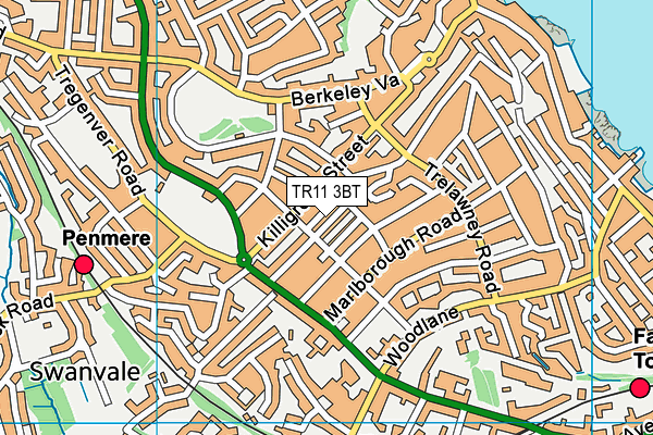 TR11 3BT map - OS VectorMap District (Ordnance Survey)