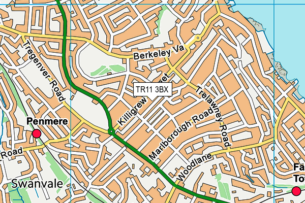 TR11 3BX map - OS VectorMap District (Ordnance Survey)