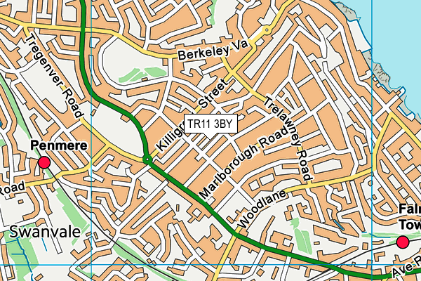TR11 3BY map - OS VectorMap District (Ordnance Survey)