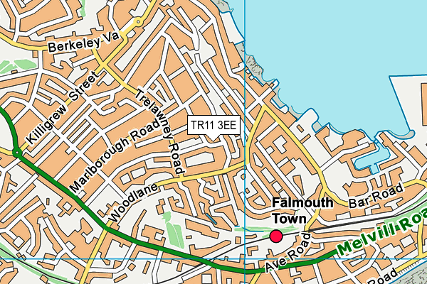 TR11 3EE map - OS VectorMap District (Ordnance Survey)