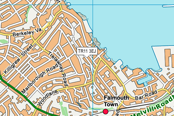TR11 3EJ map - OS VectorMap District (Ordnance Survey)