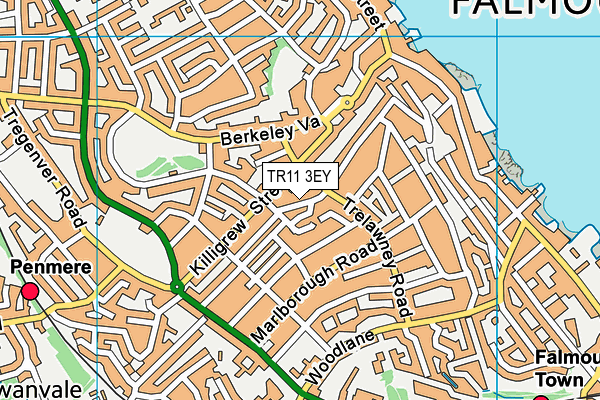 TR11 3EY map - OS VectorMap District (Ordnance Survey)