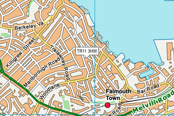 TR11 3HW map - OS VectorMap District (Ordnance Survey)