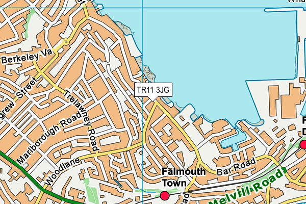 TR11 3JG map - OS VectorMap District (Ordnance Survey)