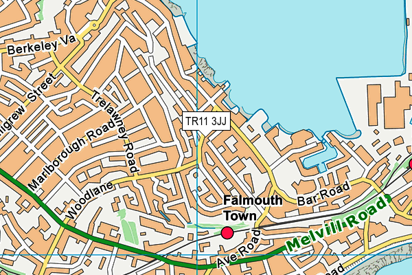 TR11 3JJ map - OS VectorMap District (Ordnance Survey)