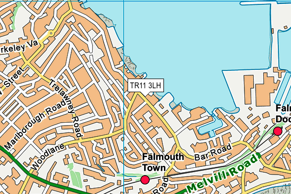 TR11 3LH map - OS VectorMap District (Ordnance Survey)
