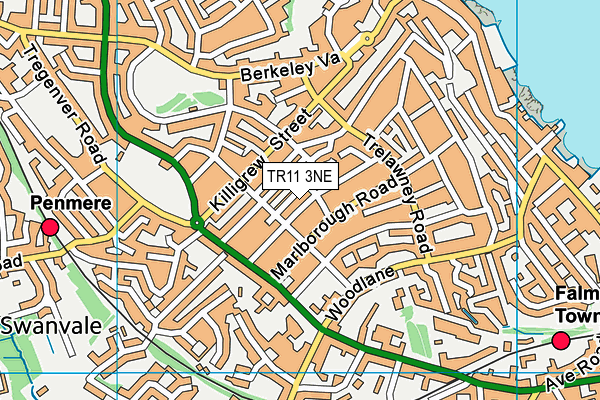 TR11 3NE map - OS VectorMap District (Ordnance Survey)