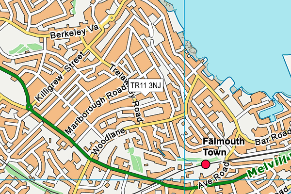 TR11 3NJ map - OS VectorMap District (Ordnance Survey)