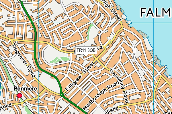 TR11 3QB map - OS VectorMap District (Ordnance Survey)