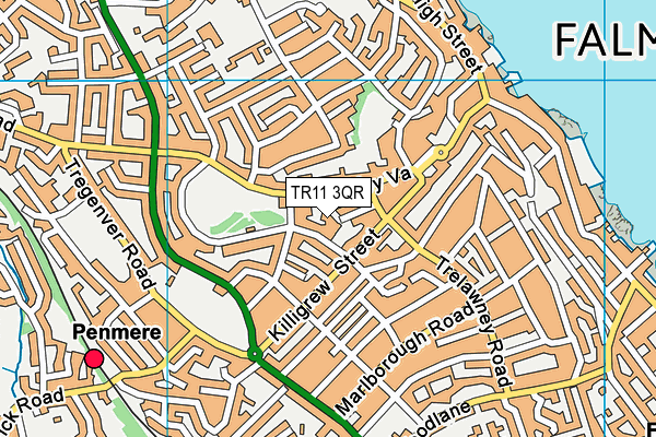 TR11 3QR map - OS VectorMap District (Ordnance Survey)