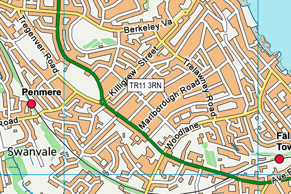 TR11 3RN map - OS VectorMap District (Ordnance Survey)