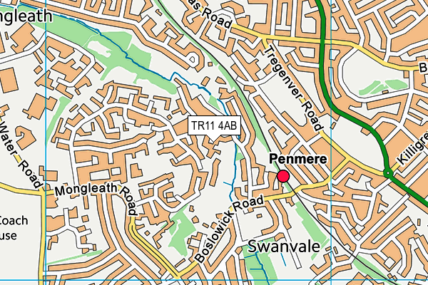 TR11 4AB map - OS VectorMap District (Ordnance Survey)