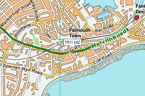 Map of AVENUE ROAD FALMOUTH MANAGEMENT CO LIMITED at district scale