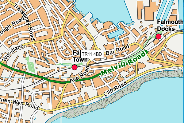 TR11 4BD map - OS VectorMap District (Ordnance Survey)