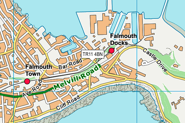 TR11 4BN map - OS VectorMap District (Ordnance Survey)