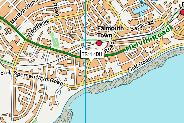 TR11 4DH map - OS VectorMap District (Ordnance Survey)