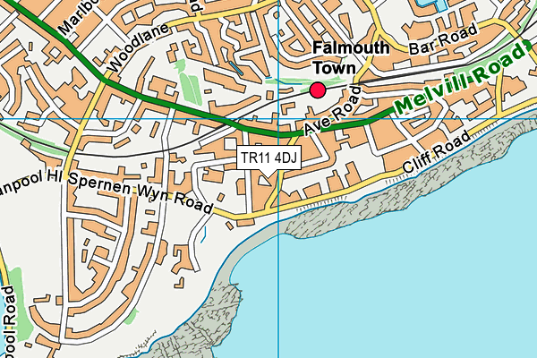 TR11 4DJ map - OS VectorMap District (Ordnance Survey)