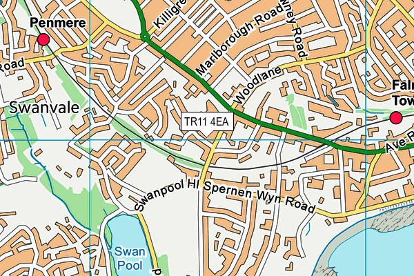 TR11 4EA map - OS VectorMap District (Ordnance Survey)