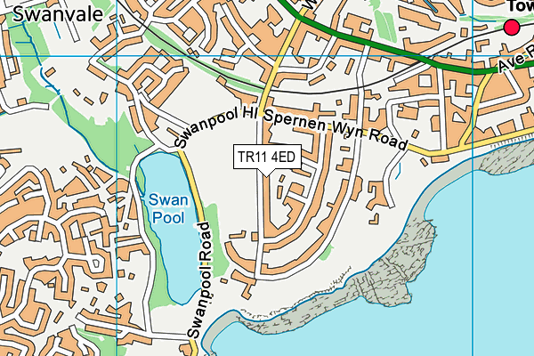 TR11 4ED map - OS VectorMap District (Ordnance Survey)