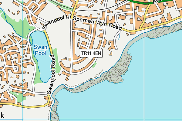 TR11 4EN map - OS VectorMap District (Ordnance Survey)
