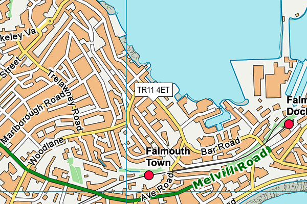 TR11 4ET map - OS VectorMap District (Ordnance Survey)