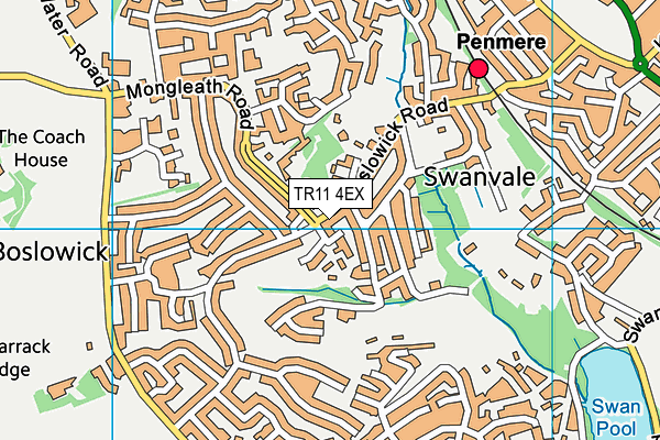 TR11 4EX map - OS VectorMap District (Ordnance Survey)