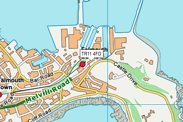 TR11 4FD map - OS VectorMap District (Ordnance Survey)