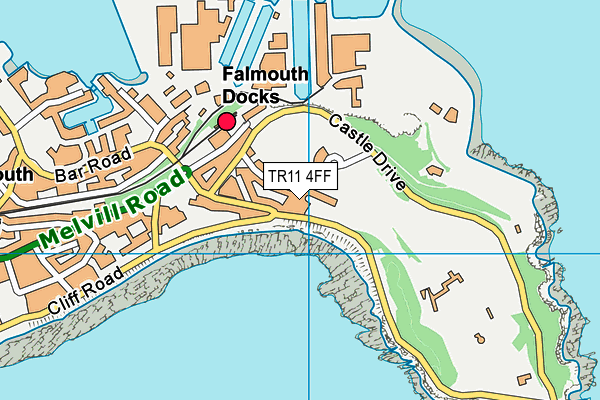 TR11 4FF map - OS VectorMap District (Ordnance Survey)
