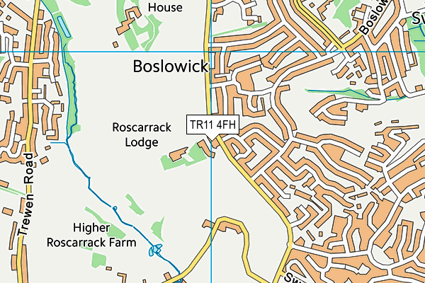 TR11 4FH map - OS VectorMap District (Ordnance Survey)