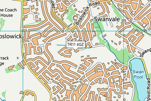 TR11 4GZ map - OS VectorMap District (Ordnance Survey)