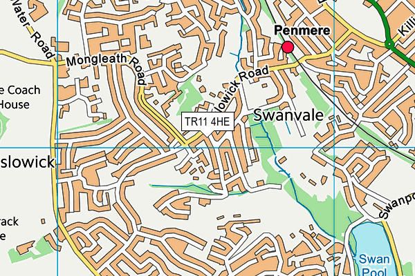 TR11 4HE map - OS VectorMap District (Ordnance Survey)