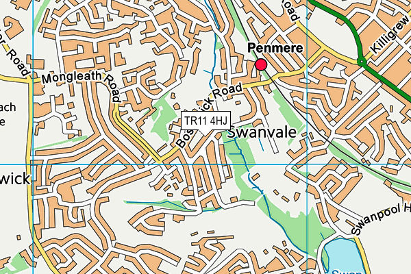 TR11 4HJ map - OS VectorMap District (Ordnance Survey)