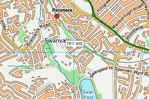 TR11 4HS map - OS VectorMap District (Ordnance Survey)