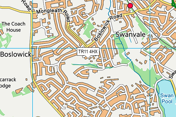 TR11 4HX map - OS VectorMap District (Ordnance Survey)