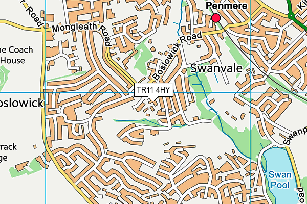 TR11 4HY map - OS VectorMap District (Ordnance Survey)