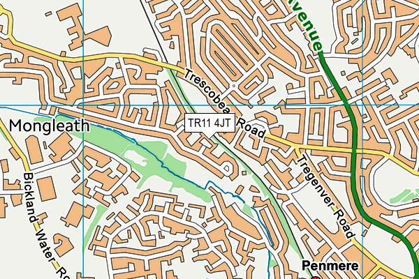 TR11 4JT map - OS VectorMap District (Ordnance Survey)