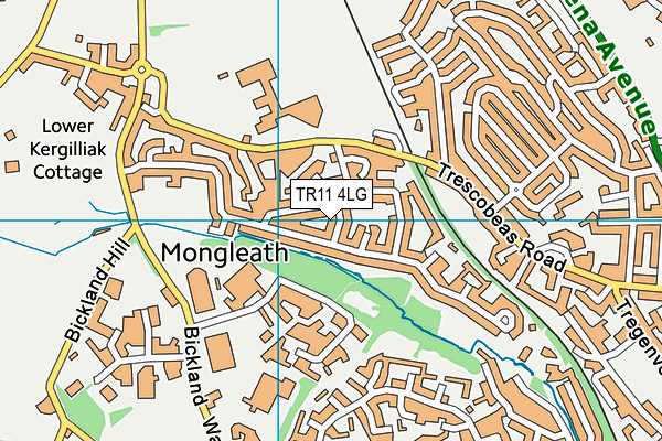 TR11 4LG map - OS VectorMap District (Ordnance Survey)