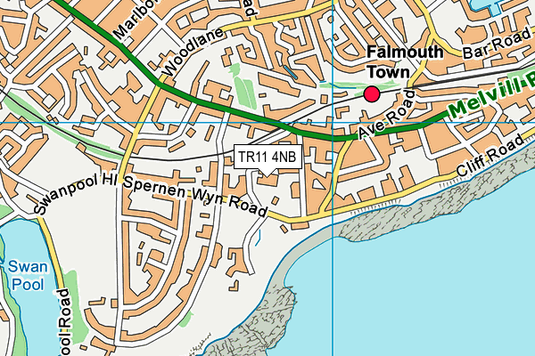 TR11 4NB map - OS VectorMap District (Ordnance Survey)