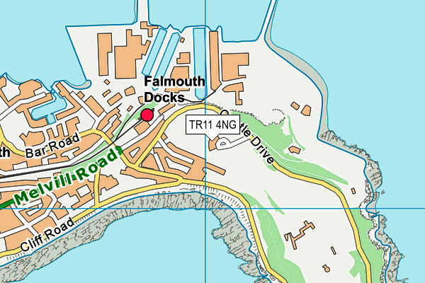 Ships & Castles Leisure Centre (Closed) map (TR11 4NG) - OS VectorMap District (Ordnance Survey)
