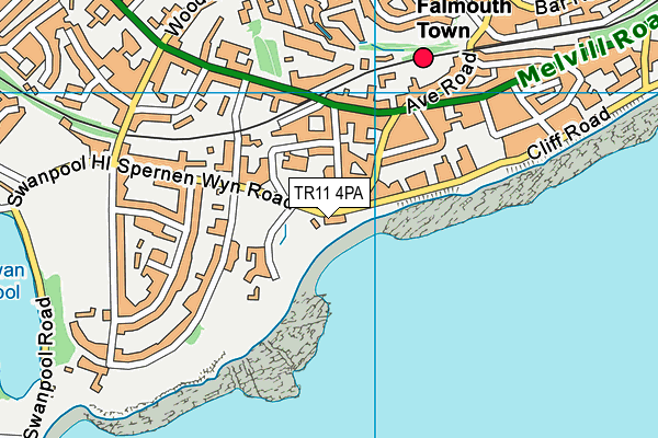 TR11 4PA map - OS VectorMap District (Ordnance Survey)