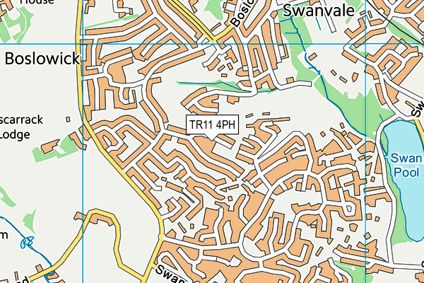 TR11 4PH map - OS VectorMap District (Ordnance Survey)