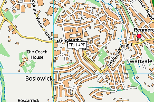 TR11 4PP map - OS VectorMap District (Ordnance Survey)