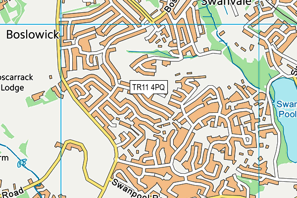 TR11 4PQ map - OS VectorMap District (Ordnance Survey)