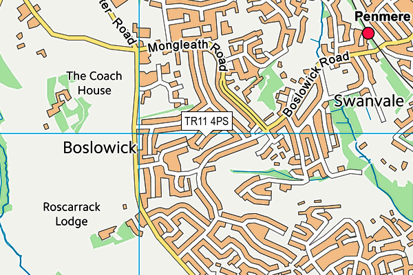 TR11 4PS map - OS VectorMap District (Ordnance Survey)