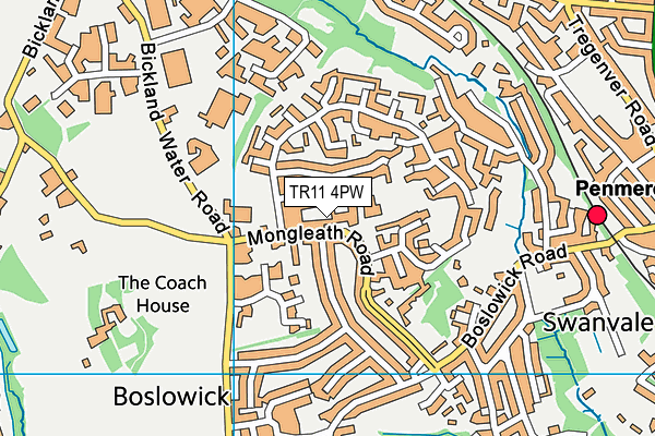 TR11 4PW map - OS VectorMap District (Ordnance Survey)