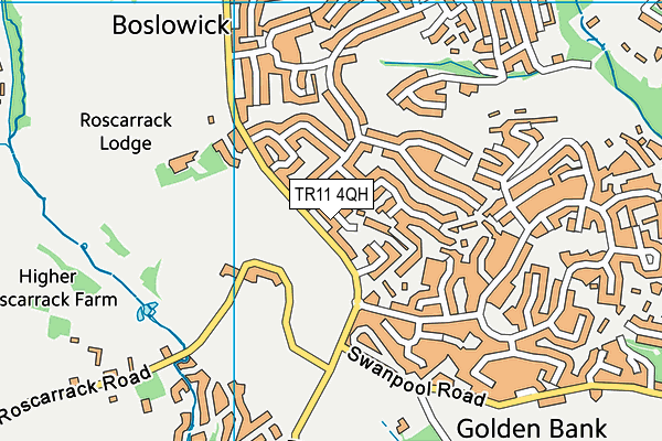 TR11 4QH map - OS VectorMap District (Ordnance Survey)