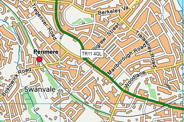 TR11 4QL map - OS VectorMap District (Ordnance Survey)