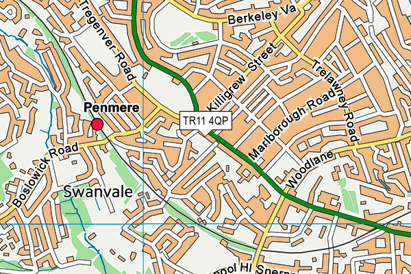 TR11 4QP map - OS VectorMap District (Ordnance Survey)