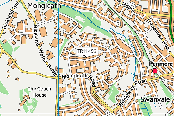 TR11 4SG map - OS VectorMap District (Ordnance Survey)